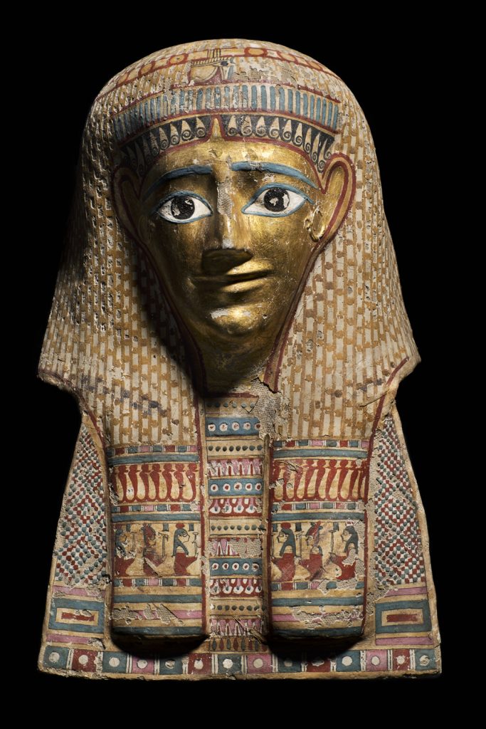 an ancient egyptian mummy mask