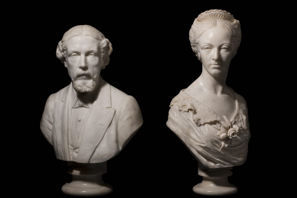 marble busts of jesse and marianne haworth