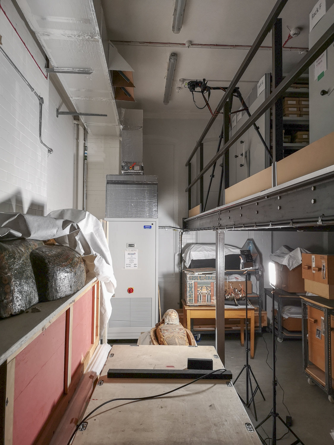 a museum storeroom