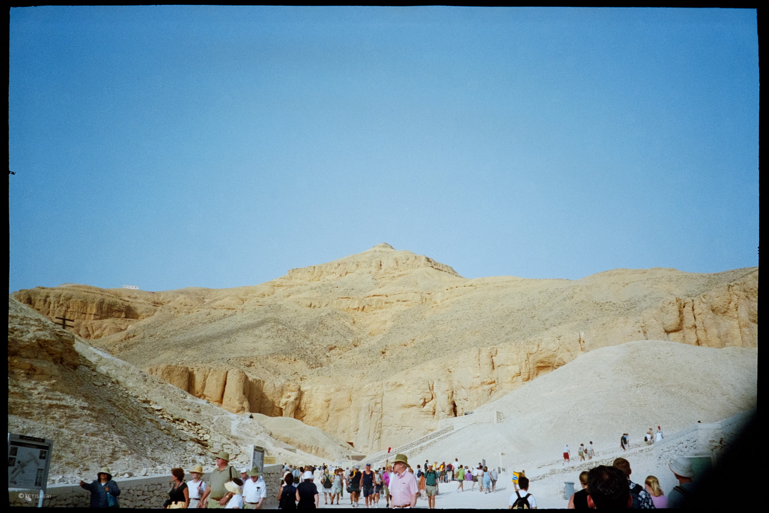 a pyramid-shaped rocky hill in egypt