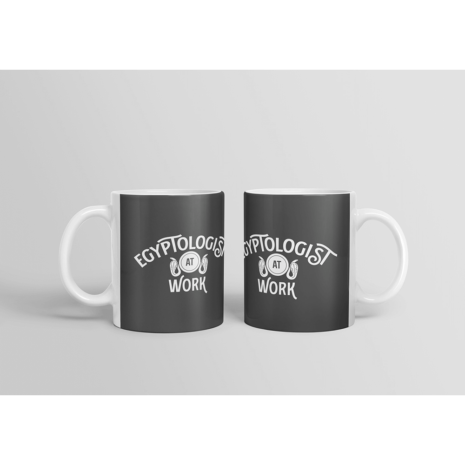 product image for the egyptologist at work grey mug